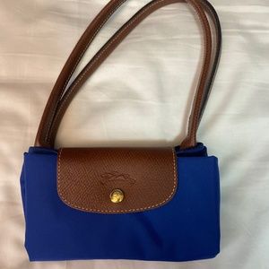 Small Le Pliage Longchamp in Cobalt